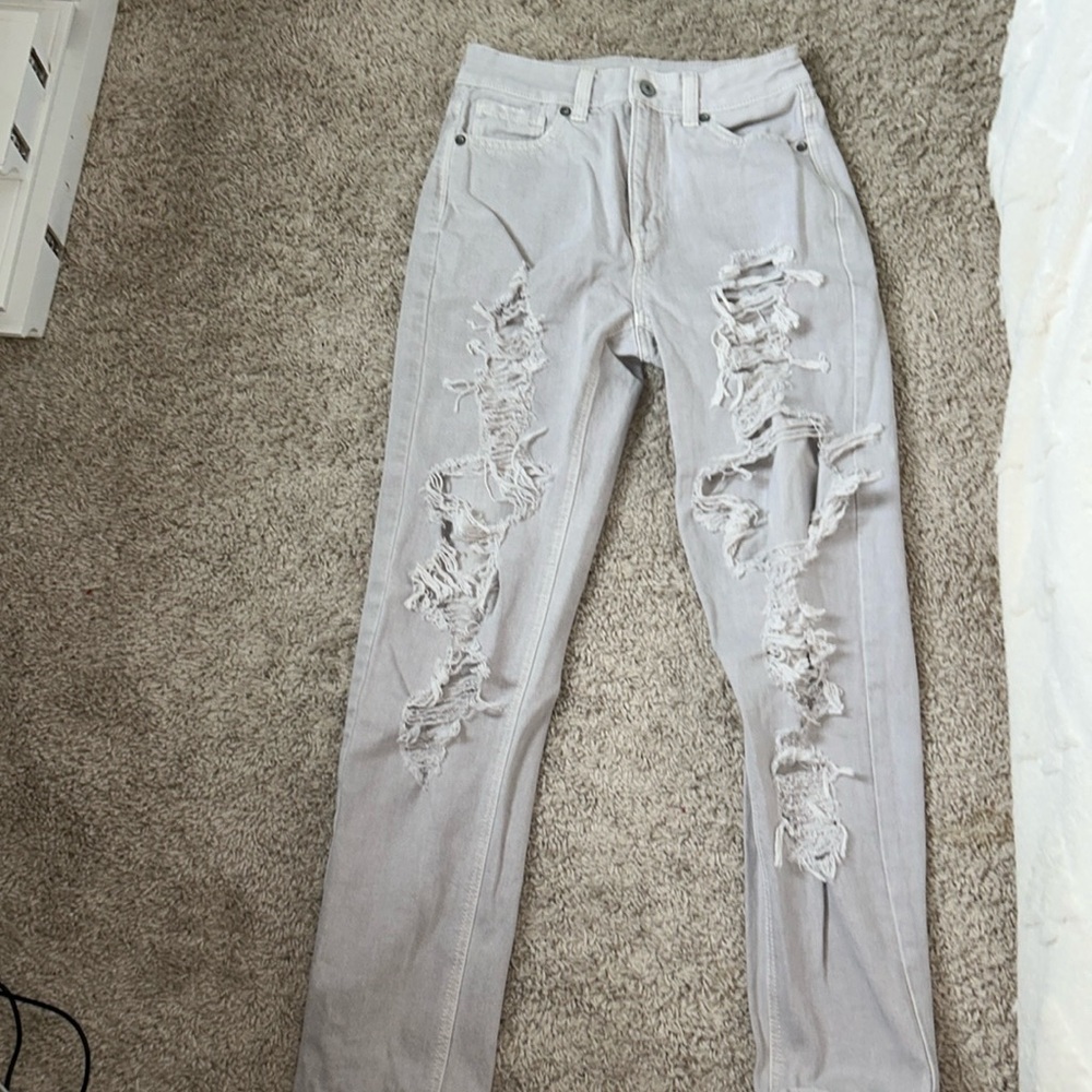 American Eagle grey mom jeans!